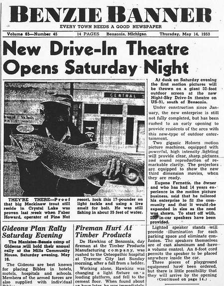 Night-Sky Drive-In Theatre - Old Article From Ron Gross (newer photo)